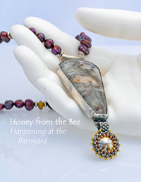 Picasso Ammonite Artisan Necklace, copyright Honey from the Bee