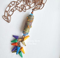 Pipyr Harris lampwork focal is the star in this artisan necklace