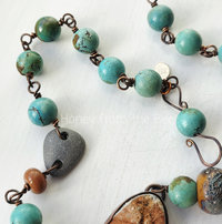 Statement necklace in turquoise