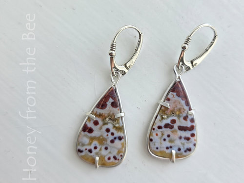 River Jasper earrings set in sterling silver