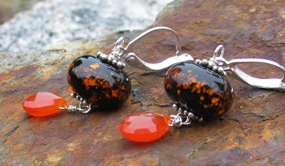 Bonfire inspired Autumn earrings by Honey from the Bee