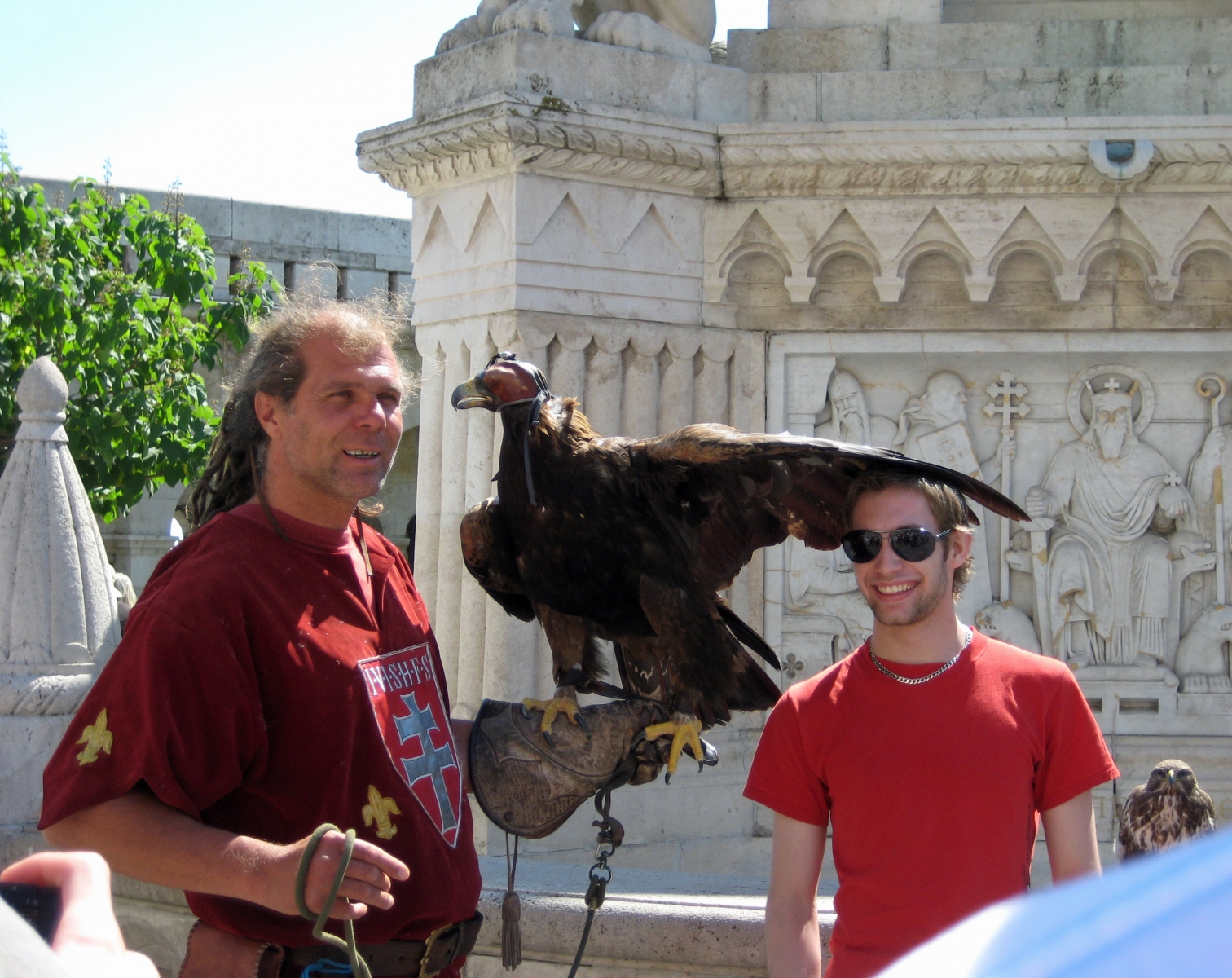 Falconer, Falcon on Castle Hill, Budapest, Hungary