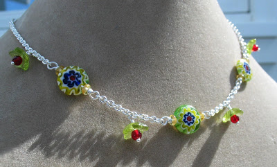 Millefiore necklace