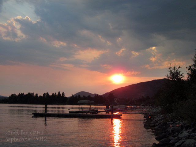 Lake Pend Oreille sunset