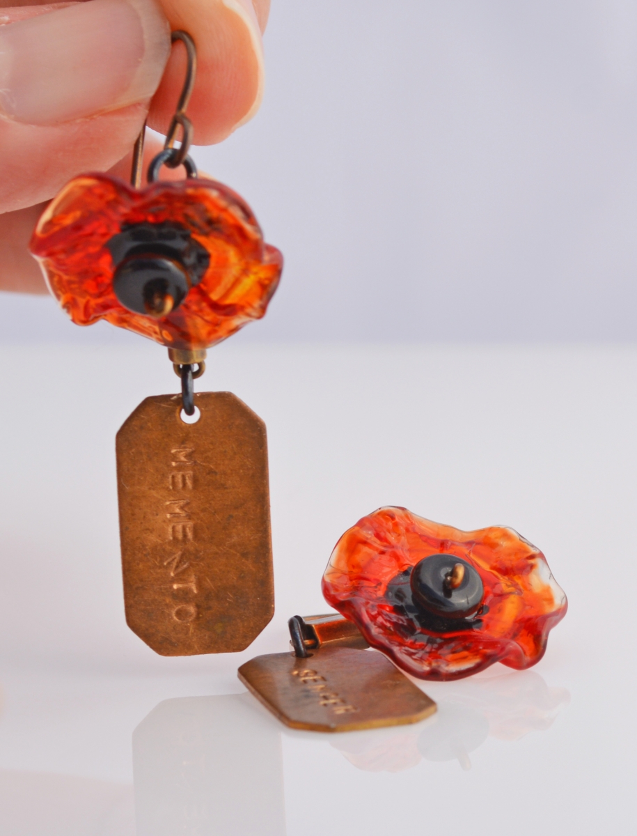 Poppy Earrings for Memorial Day