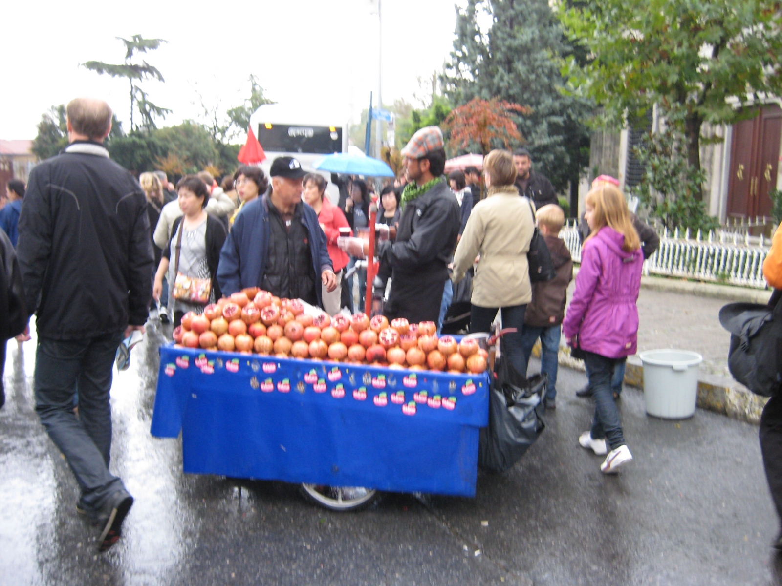 Pomegranite cart in Istanbul