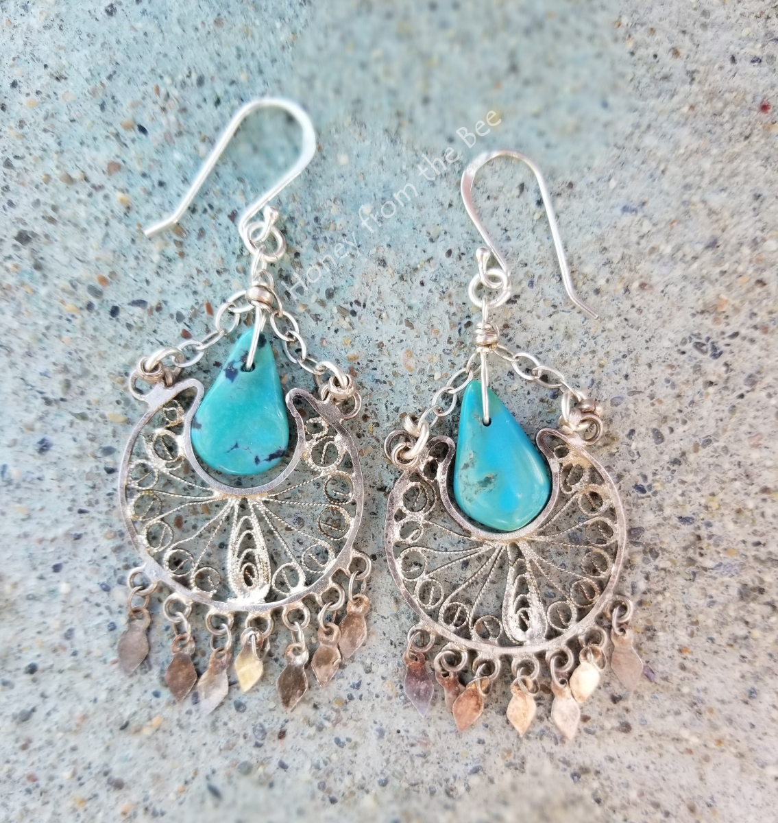 Silver and turquoise earrings