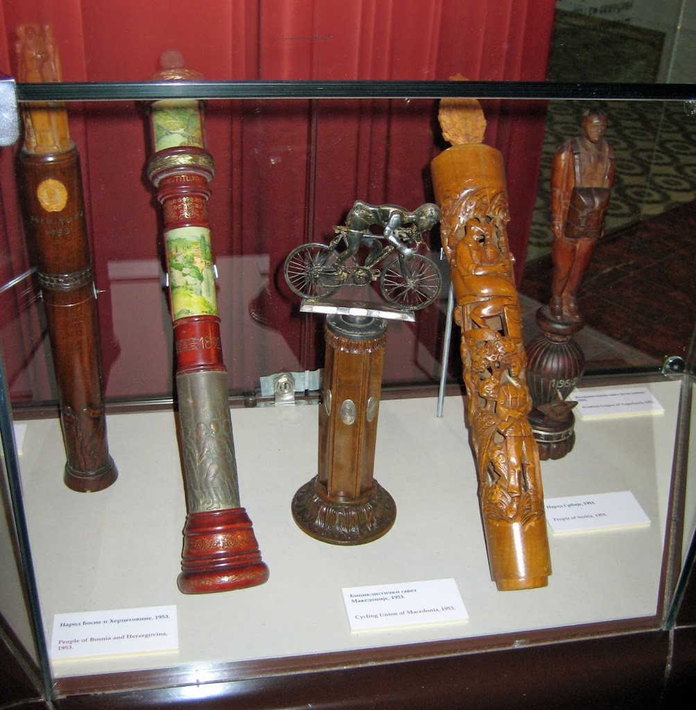 Relay Race batons, Tito's Museum, Belgrade, Serbia