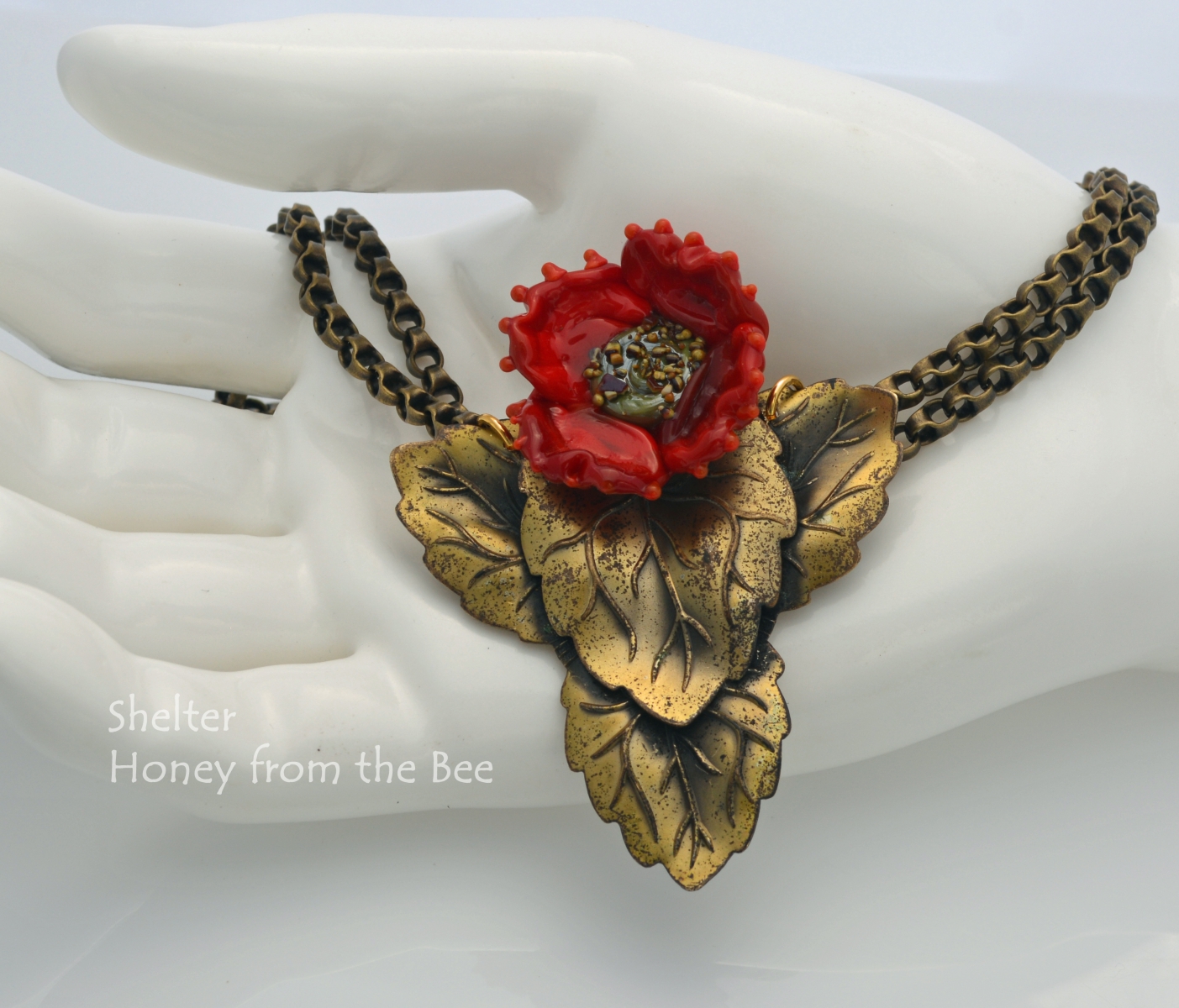 Red Poppy Necklace