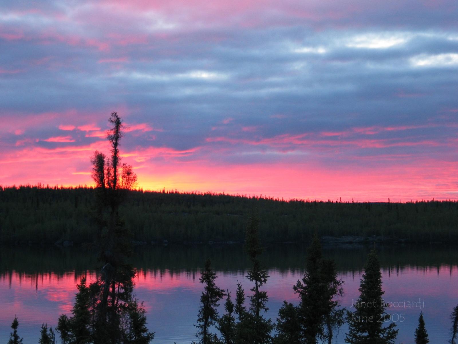 Sunset northern Saskatchewan 2005