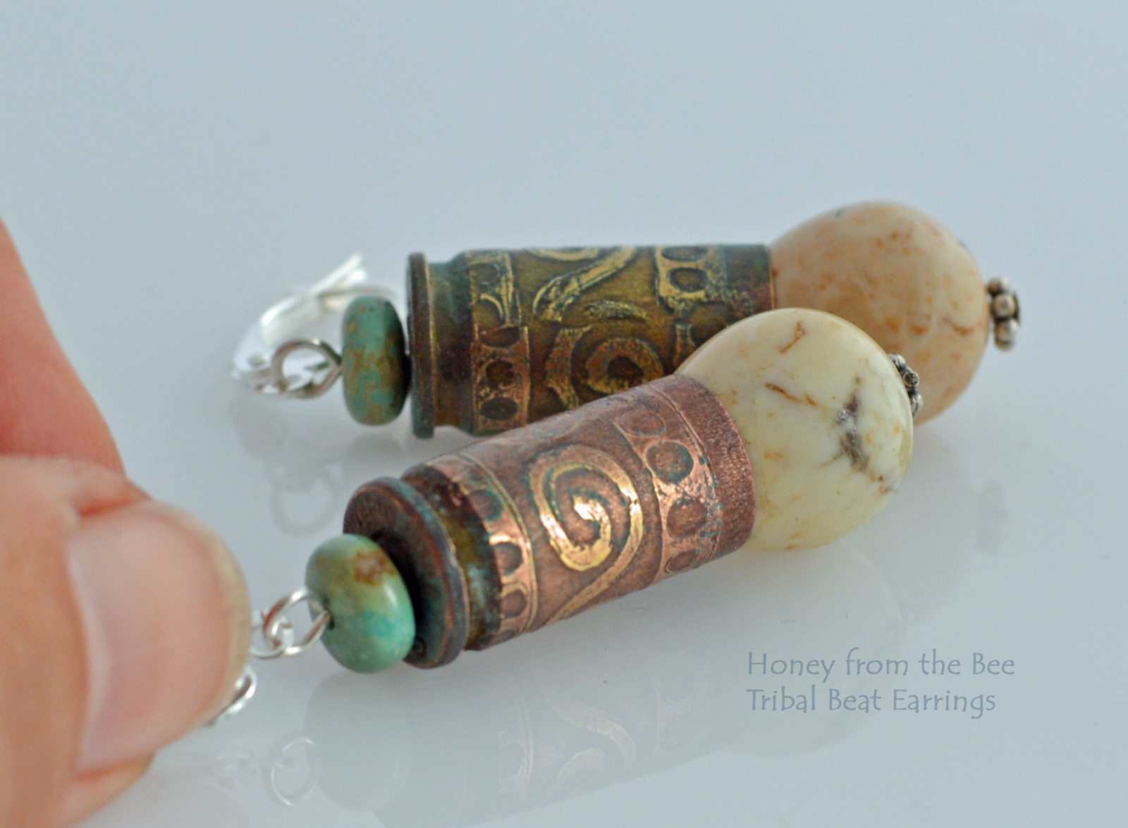 Bullet Casing earrings by Honey from the Bee