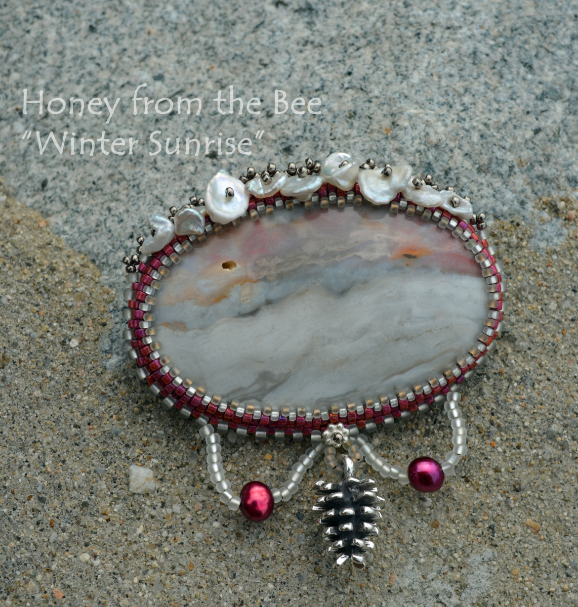 One of a kind Winter Brooch
