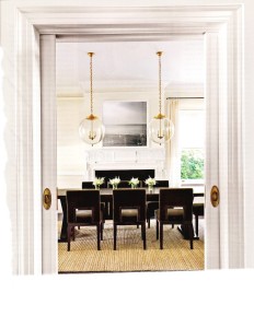 Globe Chandeliers in dining room