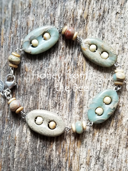 Anchors Away bracelet features Impression Jasper
