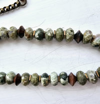 Rainforest Jasper necklace with Imperial Jasper focal