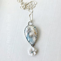 Sterling silver pendant with plume agate