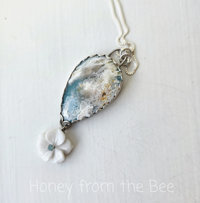 Ocean inspired pendant in blue and white