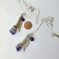 Amethyst pendant drop