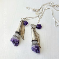 Amethyst and silver pendant