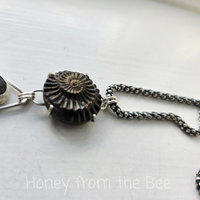 Ammonite pendant set in sterling silver