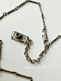 Chain and clasp of sterling silver artisan necklace