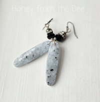 Blue Kyanite earrings with vintage crystals