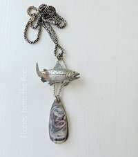 Porcelain Jasper necklace in lavender and silver 
