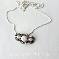 Sterling silver and marcasite pendant