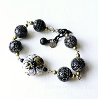 Black and white bracelet is one of a kind