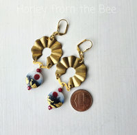 Sailor's Delight earrings in red and gold