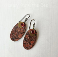 Flower earrings in pink
