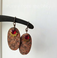 Floral gemstone earrings