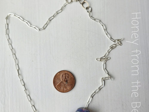 Adjustable necklace with stunning lampwork