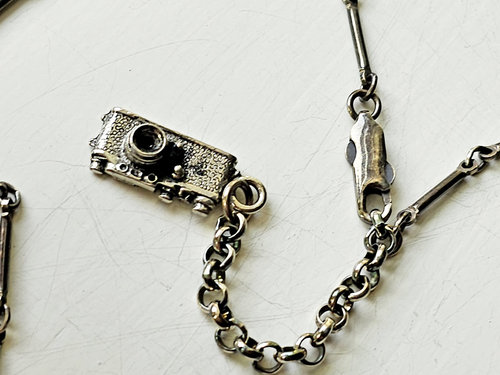 Chain and clasp of sterling silver artisan necklace
