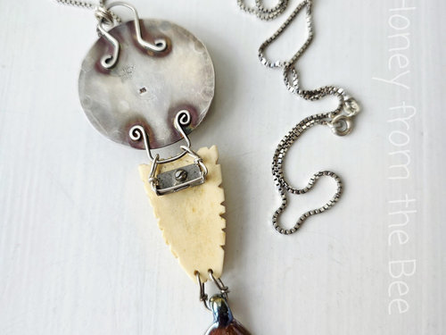 Sterling silver pendant in garden theme
