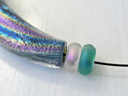 Pastel colored art glass necklace
