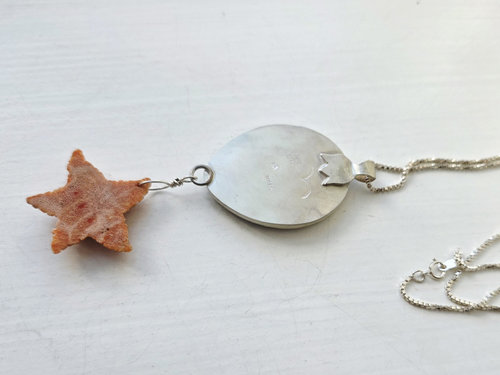 back of sterling silver pendant