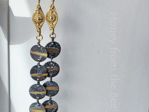 Boho style shoulder duster earrings